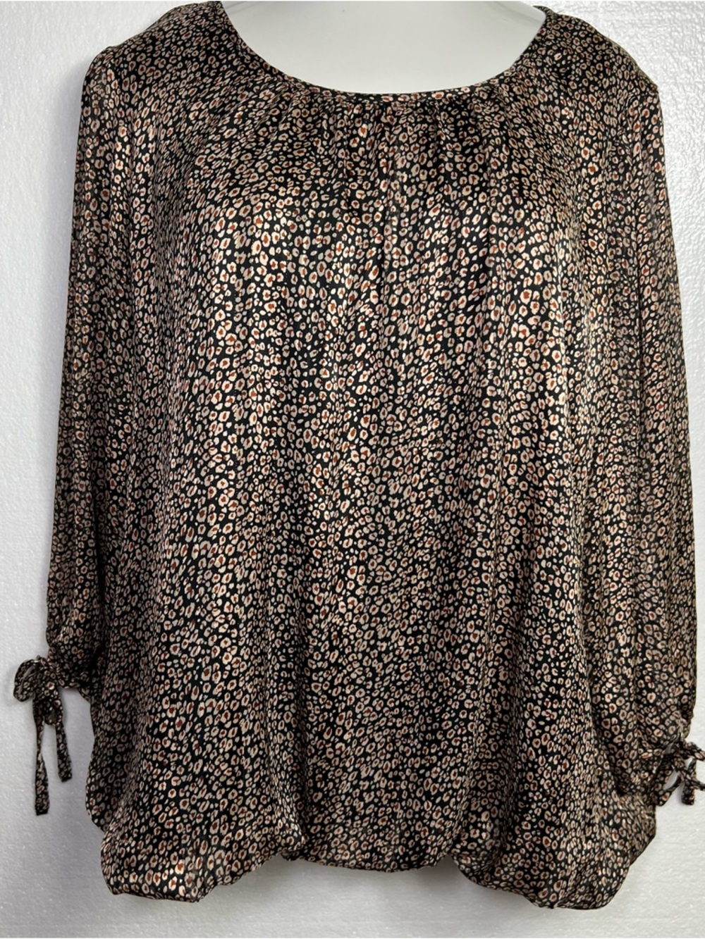 Haver floral micro print lightweight blouse spring summer size 1X